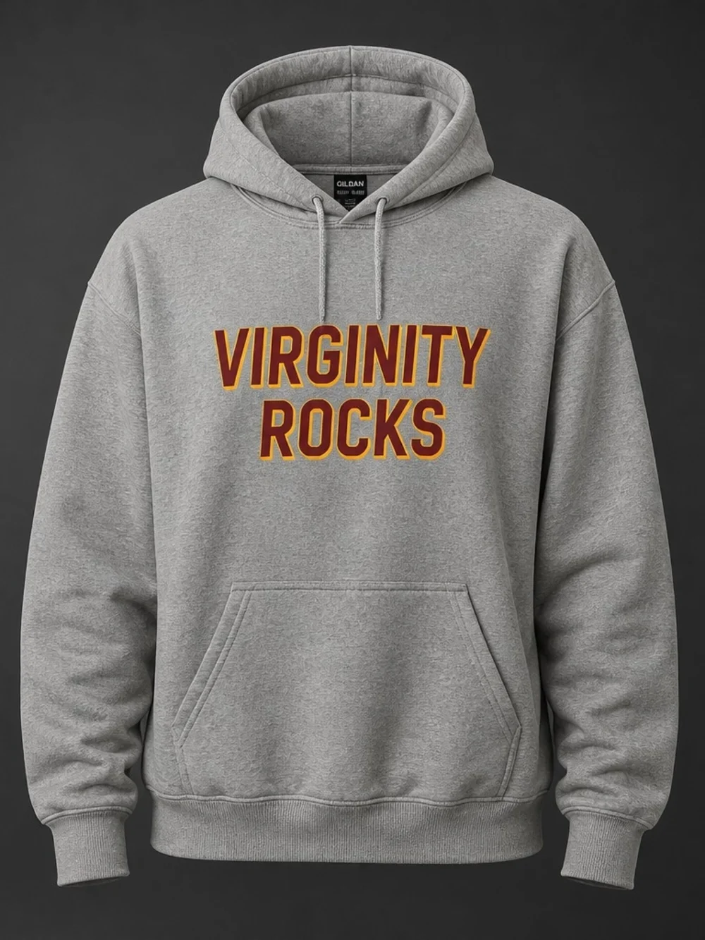 Danny Duncan Virginity Rocks Grey Hoodie Mens Large 24x25 50/50 Pullover 5075